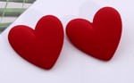 Øreringe - Store hjerter - skønne hjerteøreringe rød